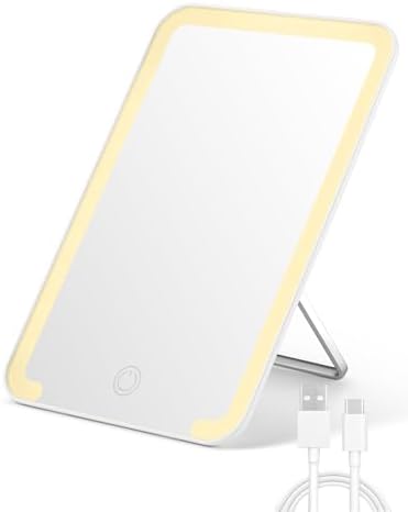 OMIRO 8 x 5 in Travel Lighted Makeup Mirror, Desk Mirror by OMIRO