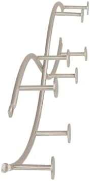 Spectrum Sweep Decorative Metal Coat Rack 8 Hook Wall Mounted Hook Rail - Image 2