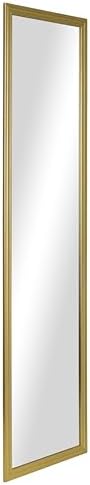 13.5" X 49.5" Gold Rectangle Full Length Wall Mirror, Large Vertical Or - Image 7