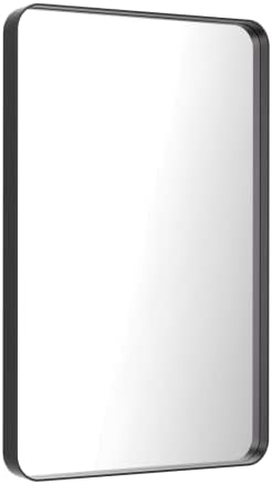 LOAAO 28X36 Inch Black Bathroom Mirror Metal Framed - Image 3