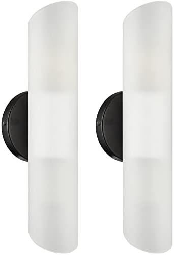 DAYCENT Modern Farmhouse Black Bathroom Light Fixtures Wall Sconces Set of Two by DAYCENT