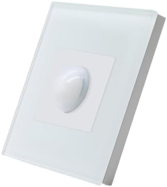 Human Motion Sensor PIR Push Button Glass Mechanical Wall Mounted Switches EU by Unknown