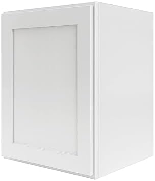 18" W x 30" H White Shaker Single-Door Kitchen Wall Cabinet by Lieeres