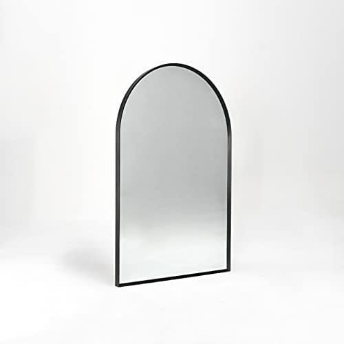 Black Arched Mirror 20x30in, Metal Framed Bathroom Vanity Wall - Image 7