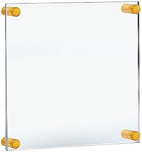 Azar Displays 105510-GLD Acrylic Floating Double Panel Wall Frame, Overall by AzarDisplays