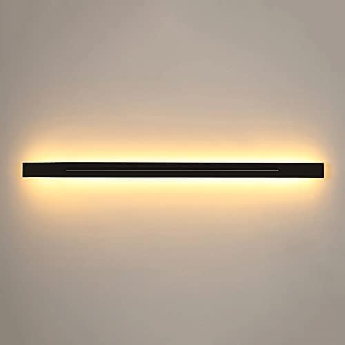 Ultra-Thin Linear Wall Lamp, Rectangular Metal Strip Wall Sconce by Mjsdjof