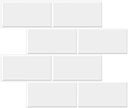 STICKGOO 10-Sheet Backsplash Peel and Stick Subway Tile, Self Adhesive Vinyl by STICKGOO