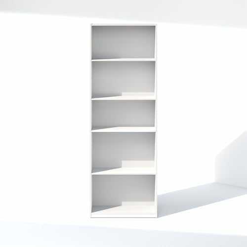 Furinno GEHRY DVD Shelf, 5-Tier CD Rack, Media Shelf - Image 6