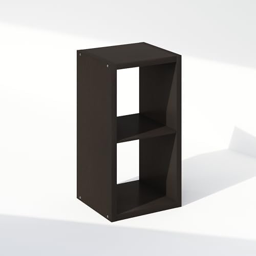 Furinno Cubic Extra Thick 2-Cube Closet Organizers and Storage, Dark Oak - Image 7