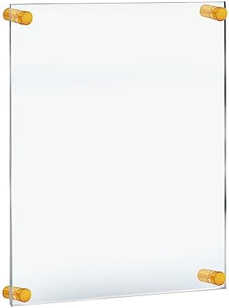 Azar Displays 105530-GLD Acrylic Floating Double Panel Wall Frame, Overall by AzarDisplays