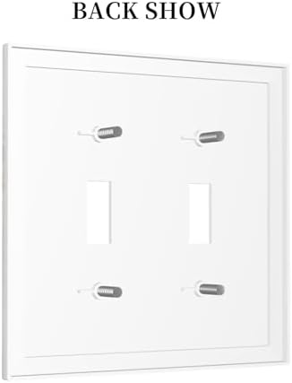 Decorative Switch Plates Beige Marble Pattern 2 Gang Double Toggle Wall Plate - Image 4