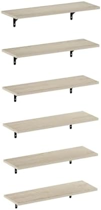 Furinno Rossi Set of 6 Floating Shelves by Furinno-FitsYourSpaceFitsYourBudget