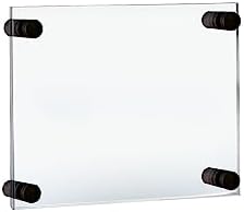 Azar Displays 105511-BLK Acrylic Floating Double Panel Wall Frame, 8.5" x 5.5" by AzarDisplays