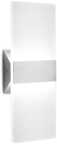 ChangM Modern LED Acrylic Wall Sconce 12W Cool White 6000K Up Down Lamp by ChangM