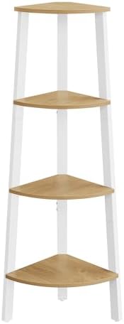 VASAGLE 4-Tier Corner Shelf Stand, Modern Ladder Shelf by VASAGLEbySONGMICSHOME
