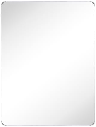 GRACTO 30x48'' Chrome Bathroom Rectangle Mirror - Image 3