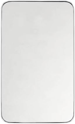 GRACTO 24x40'' Polished Nickel Metal Framed Bathroom Mirror - Image 3