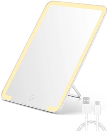 OMIRO 10 x 7 in Lighted Makeup Mirror, Desk Mirror by OMIRO
