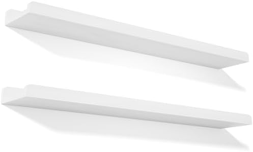 Love-KANKEI 36" Long White Floating Shelves by Love-KANKEI