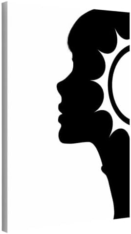 InkFlow Posters Abstract Face Silhouette Canvas Poster by InkFlowPosters