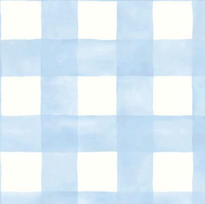 Blue Peel and Stick Wallpaper Plaid Modern Wall Paper Checkered Gingham Contact by Micpolo