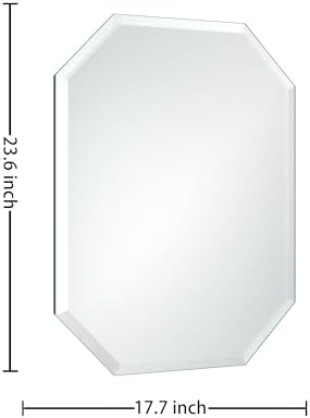 18" x 24" Silver Rectangle Wall Mirror Beveled Edge Frameless Mirrors - Image 2