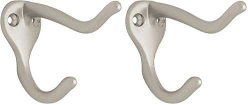 Franklin Brass Coat and Hat Hook Wall Hooks Single Pack, Satin Nickel, by Unknown