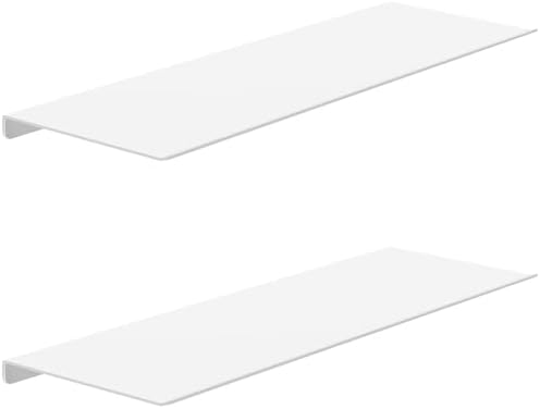 MKO 16" Floating Shelves for Wall, Metal Wall Mounted Shelf for Bathroom by MKO