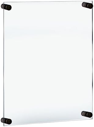 Azar Displays 105524-BLK Acrylic Floating Double Panel Wall Frame, Overall by AzarDisplays