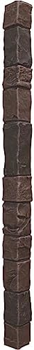 Universal Outside Corner for EverStone Faux Stone Siding Panels, Dark Tobacco by EkenaMillwork