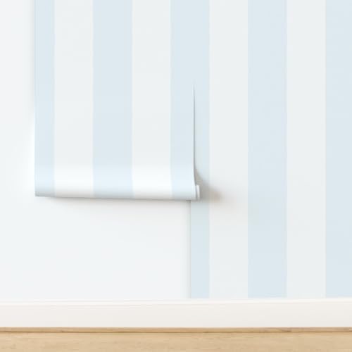 Spoonflower Stripe Soft Colors Peel and Stick Removable Wallpaper - Image 4