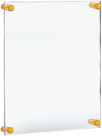 Azar Displays 105528-GLD Acrylic Floating Double Panel Wall Frame, Overall by AzarDisplays