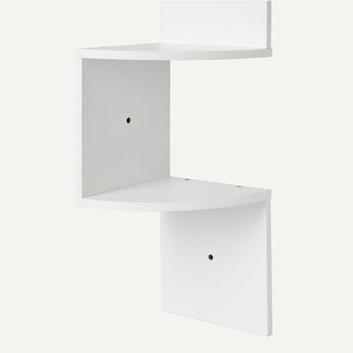 Amazon Basics 5-Tier Corner Shelf, Wall-Mounted, Floating Corner Bookshelf - Image 4