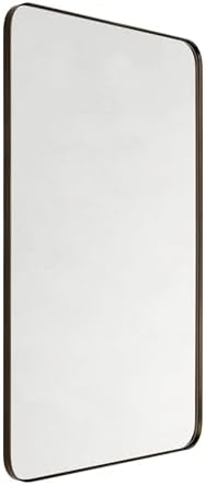 GRACTO 24x40'' Oil Rubbed Bronze Metal Framed Bathroom Mirror - Image 2
