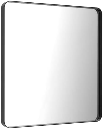 LOAAO 36X36 Inch Black Bathroom Mirror Metal Framed - Image 5