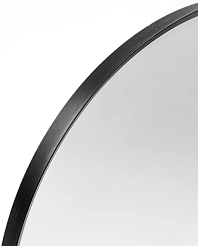 Black Arched Mirror 24x36in, Metal Framed Bathroom Vanity Wall - Image 4