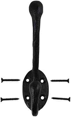 Renovators Supply Manufacturing Double Wall Hook, Wrought Iron Black Powder Coat - Image 7