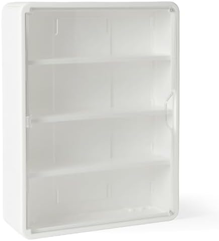 4-Tier Clear Display Case for Figures, Wall-Mounted Trinket Display Shelves by Unknown