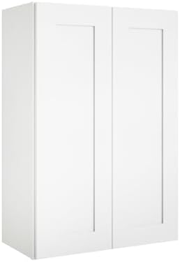 24" W x 42" H White Shaker Double-Door Kitchen Wall Cabinet by Lieeres