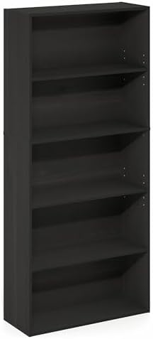 Furinno Jaya Book Shelf, 5-Tier Bookshelf, 52 Inch Tall Standing Bookcase - Image 6