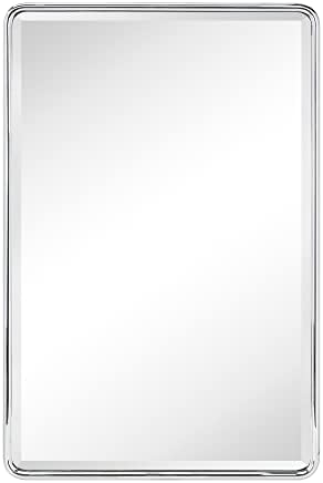 TEHOME Farmhouse Chrome Recessed Mirrored Bathroom Medicine Cabinet 16x24 - Image 6