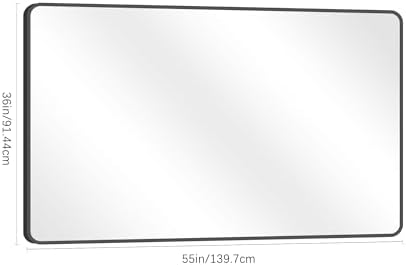 DESBING 36" x 55"Bathroom Mirror, Matte Black Wall Mirror - Image 6