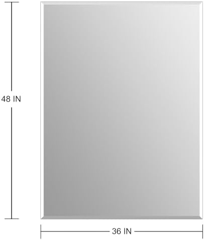 Frameless Wall Mirror 48” x 36“ Bathroom Mirror - Image 3