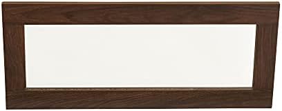 Household Essentials Rectangle Wall Mirror Décor, Mid‑Century Walnut Finish - Image 3