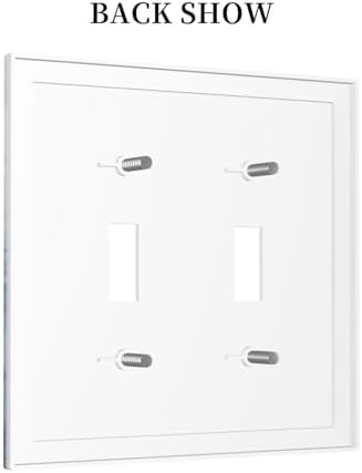 Decorative Switch Plates Blue Marble Pattern 2 Gang Double Toggle Wall Plate - Image 4