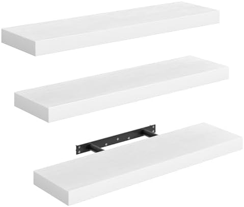 RALGEND Floating Shelves for Wall, 23.6" Wall Shelf Set of 3 by RALGEND