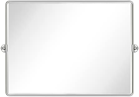 TEHOME Pivot Mirror Brushed Nickel Tilt Bathroom Vanity Mirror Brushed Nickel - Image 2