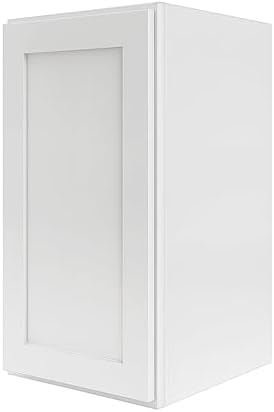15" W x 36" H White Shaker Single-Door Kitchen Wall Cabinet by Lieeres