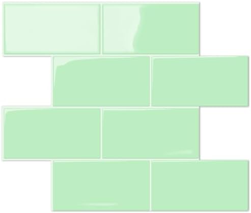STICKGOO 10-Sheet Backsplash Peel and Stick Subway Tile, Self Adhesive Vinyl by STICKGOO