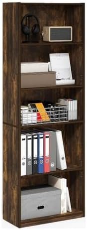 Furinno GEHRY Book Shelf, 5-Tier Bookshelf, - Image 3